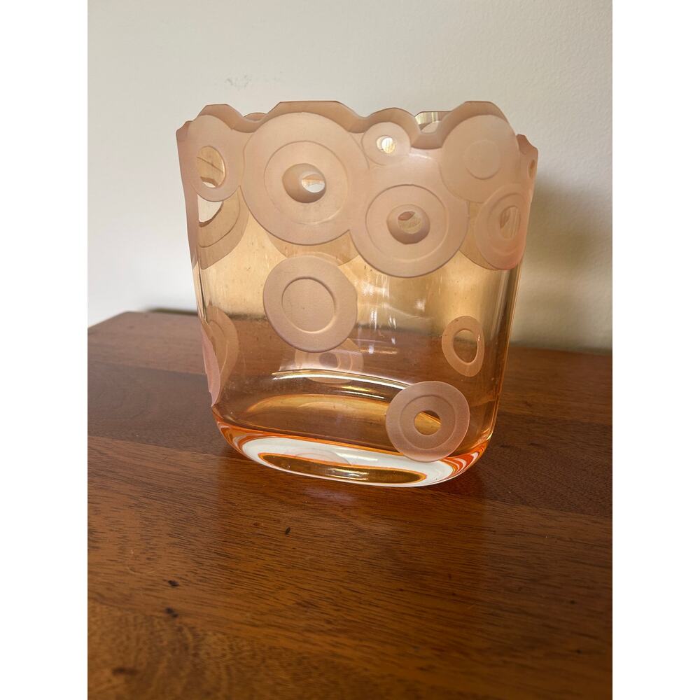 Vtg Polish Art Glass Vase